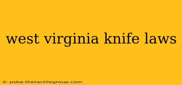 west virginia knife laws