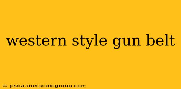 western style gun belt