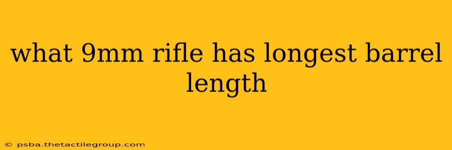 what 9mm rifle has longest barrel length