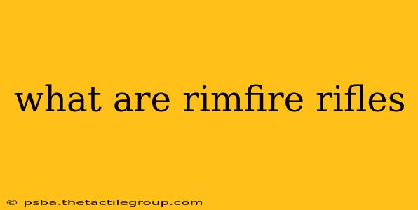 what are rimfire rifles