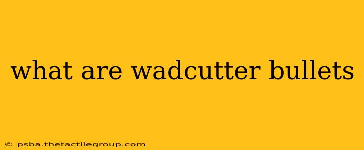 what are wadcutter bullets