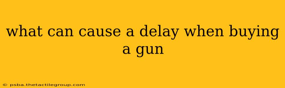 what can cause a delay when buying a gun