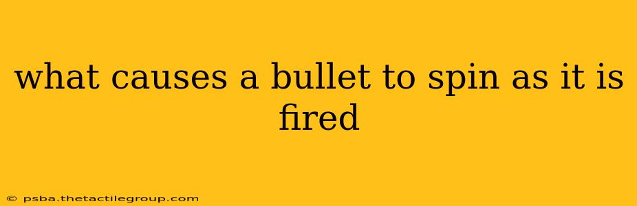 what causes a bullet to spin as it is fired