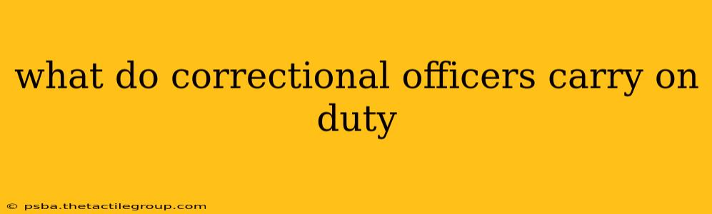 what do correctional officers carry on duty