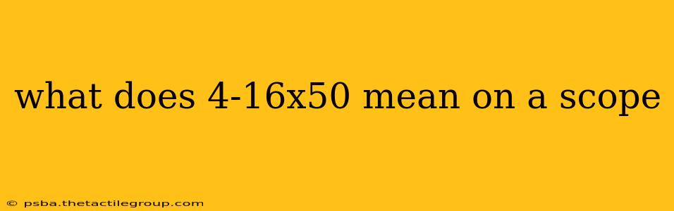 what does 4-16x50 mean on a scope