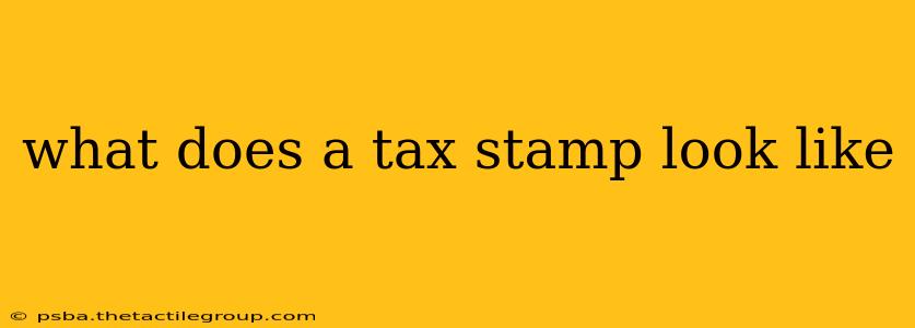 what does a tax stamp look like