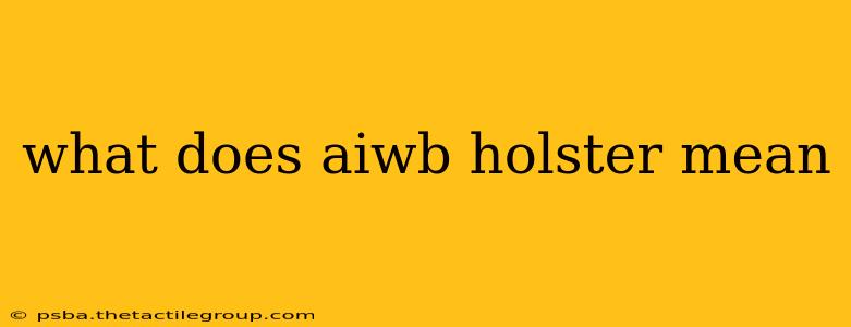 what does aiwb holster mean