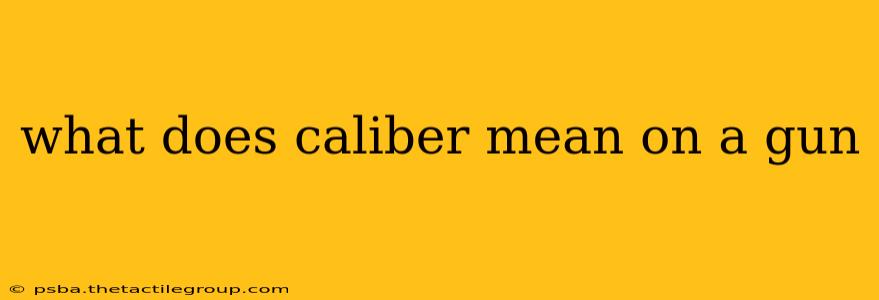 what does caliber mean on a gun