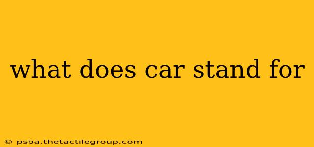 what does car stand for