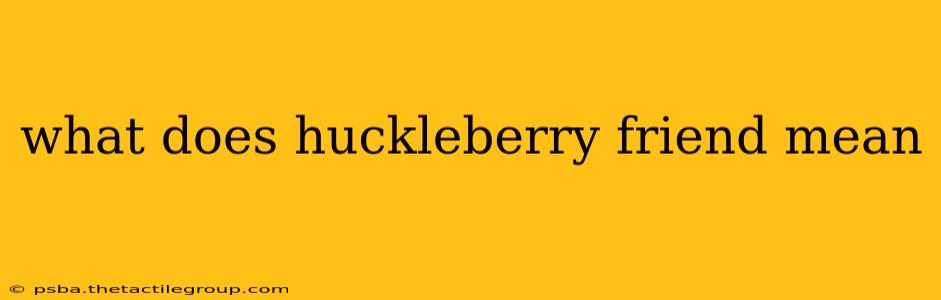 what does huckleberry friend mean