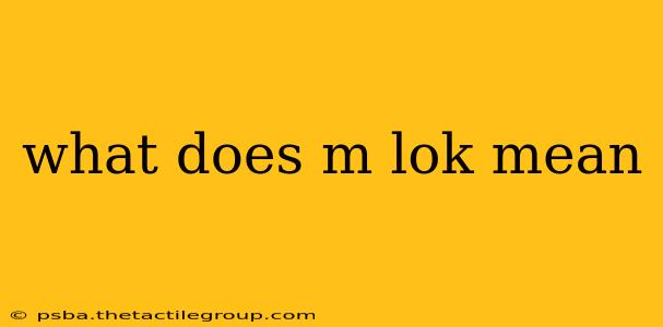 what does m lok mean