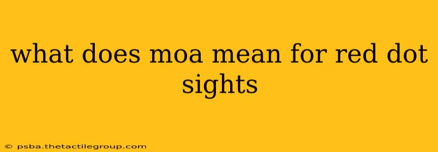 what does moa mean for red dot sights