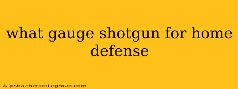 what gauge shotgun for home defense