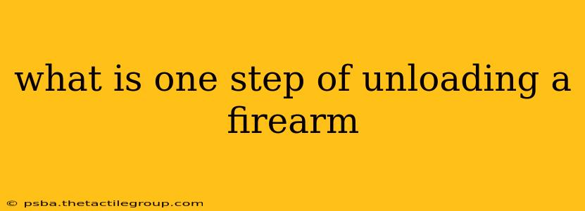 what is one step of unloading a firearm