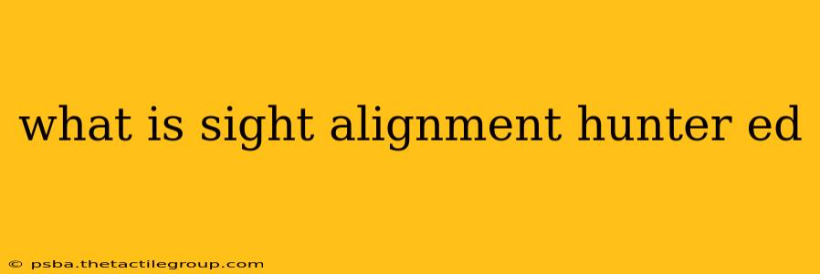 what is sight alignment hunter ed