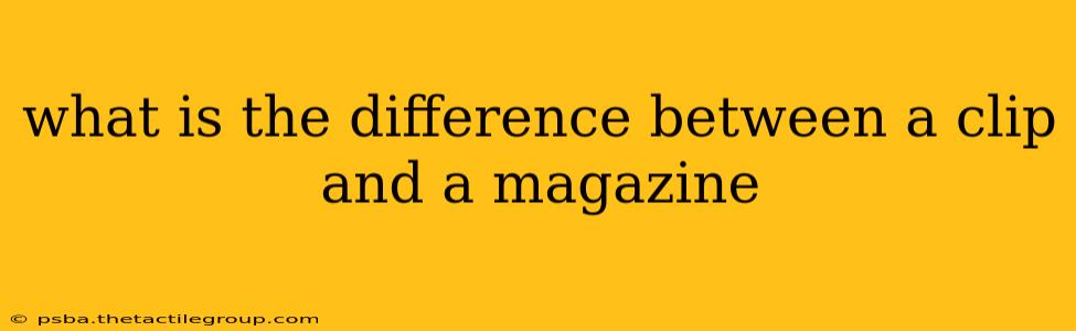 what is the difference between a clip and a magazine