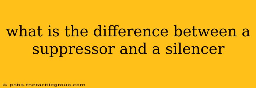 what is the difference between a suppressor and a silencer