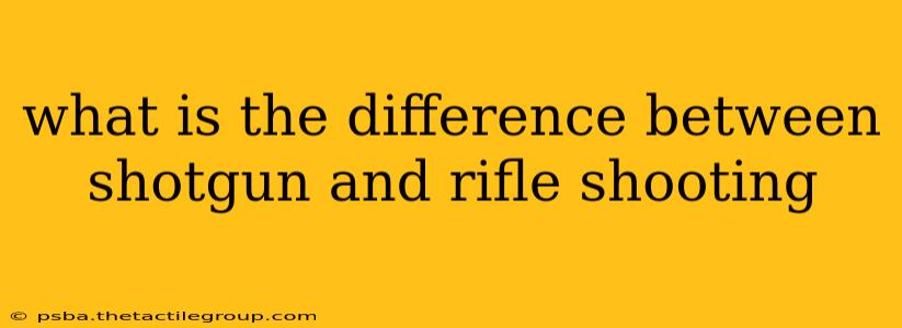 what is the difference between shotgun and rifle shooting