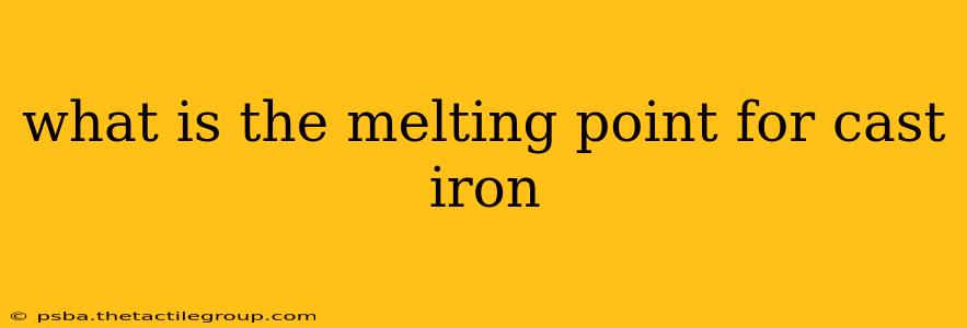 what is the melting point for cast iron