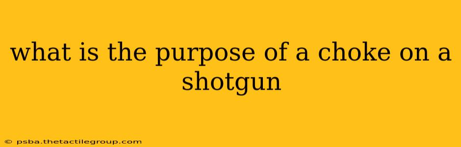 what is the purpose of a choke on a shotgun