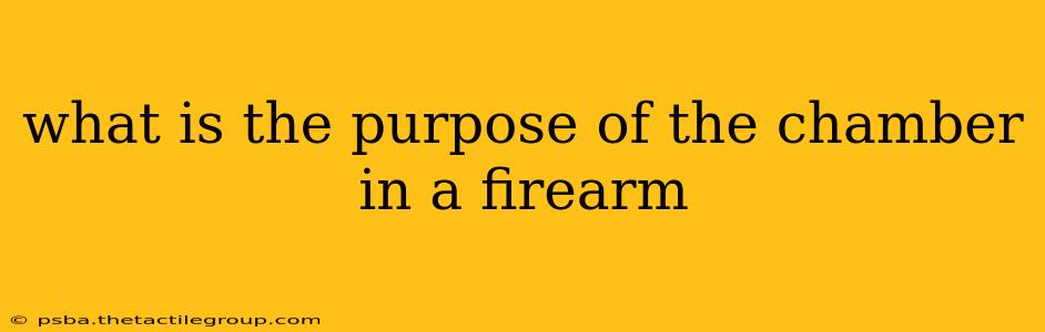 what is the purpose of the chamber in a firearm