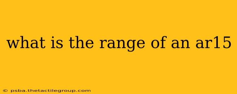 what is the range of an ar15