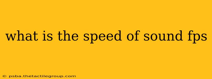 what is the speed of sound fps