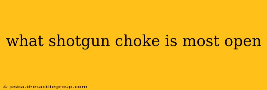 what shotgun choke is most open