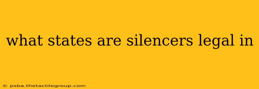 what states are silencers legal in