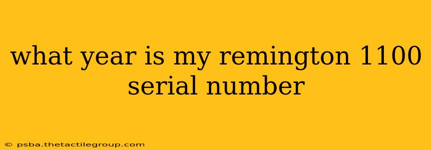 what year is my remington 1100 serial number
