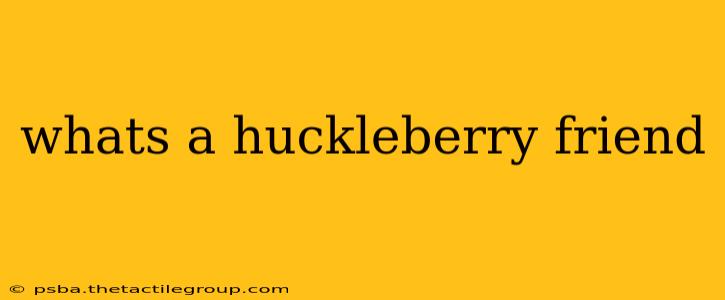 whats a huckleberry friend