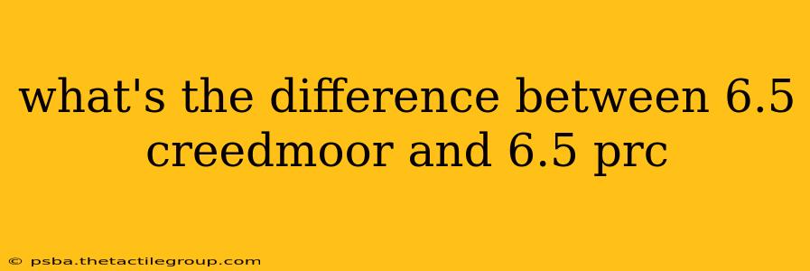 what's the difference between 6.5 creedmoor and 6.5 prc