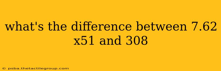 what's the difference between 7.62 x51 and 308