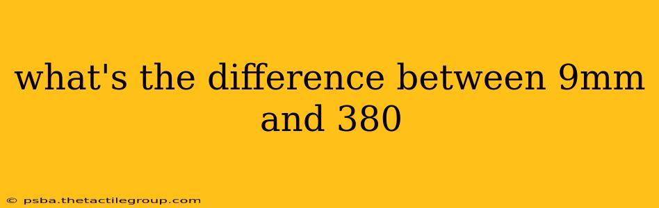 what's the difference between 9mm and 380