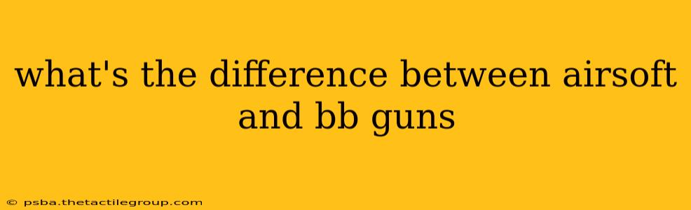 what's the difference between airsoft and bb guns