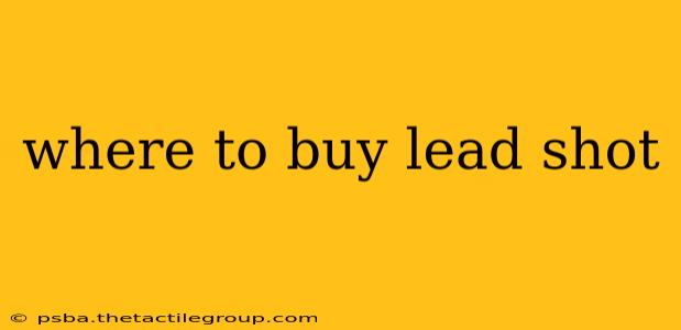 where to buy lead shot