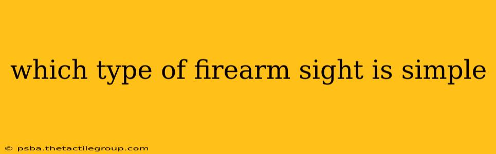 which type of firearm sight is simple