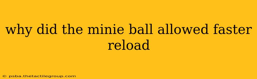 why did the minie ball allowed faster reload