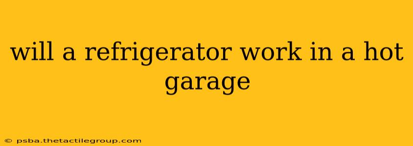 will a refrigerator work in a hot garage