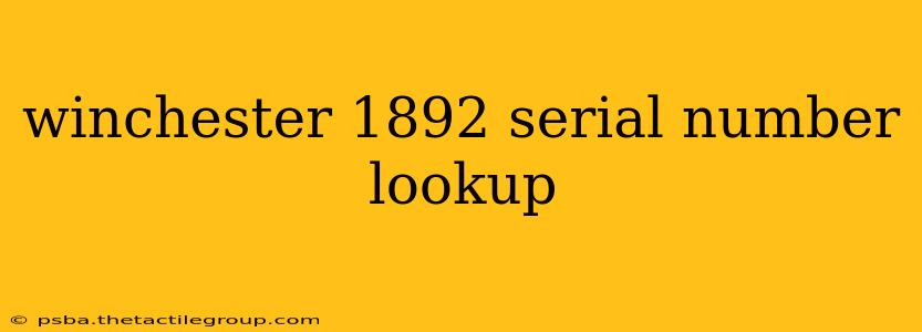 winchester 1892 serial number lookup