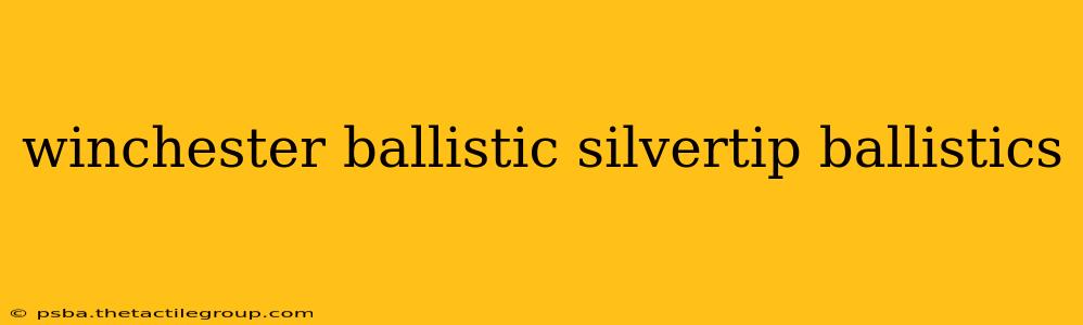 winchester ballistic silvertip ballistics