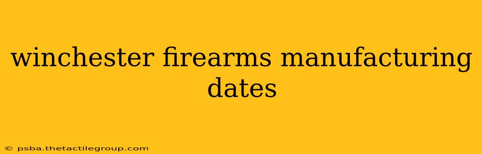 winchester firearms manufacturing dates