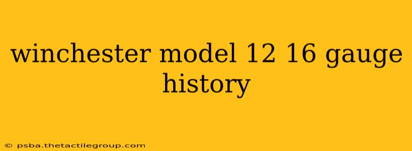 winchester model 12 16 gauge history