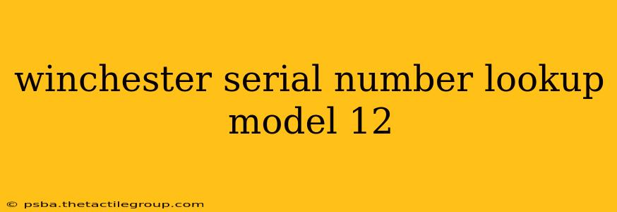 winchester serial number lookup model 12