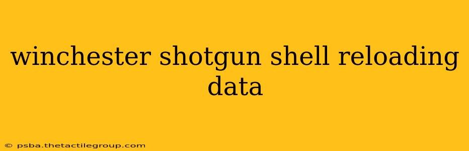 winchester shotgun shell reloading data