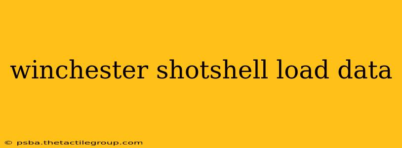 winchester shotshell load data